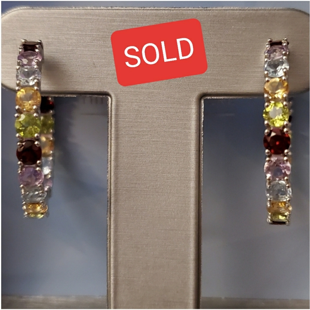 New Multi-Gem Hoops - image 1